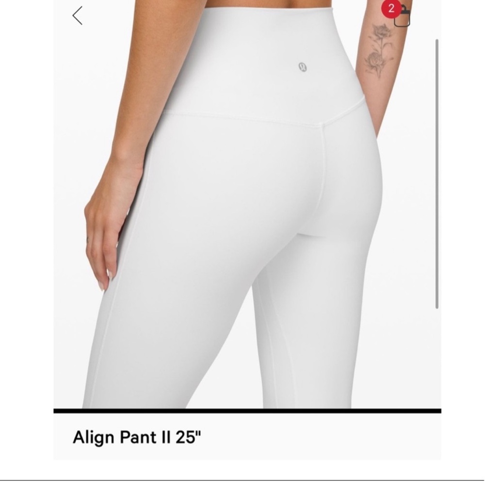 ✨ISO✨WHITE LULULEMON ALIGNS